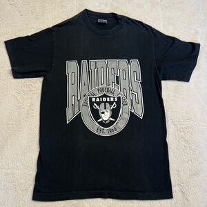 Vintage 90s Trench Ultra NFL Oakland Las Vegas Raiders Graphic T Shirt Mens L